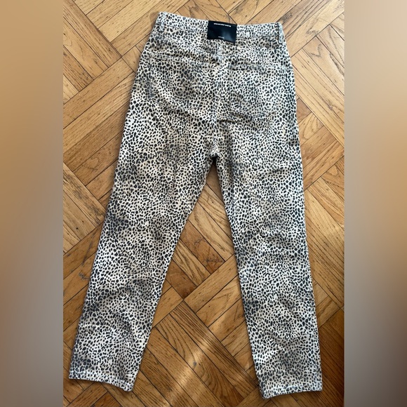 Alexander Wang Denim - Alexander Wang Cult Rise leopard jeans size 28
